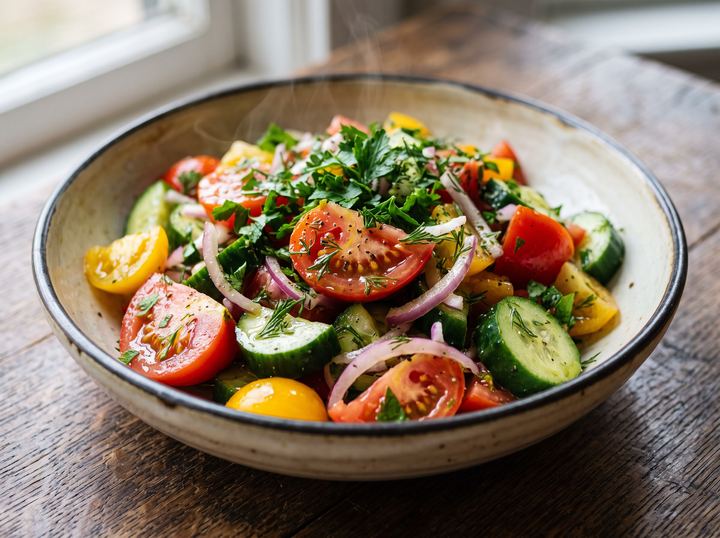Tomato, Cucumber & Herb Salad