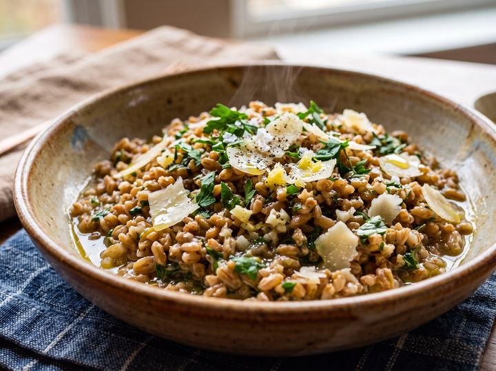 Warm Farro with Olive Oil & Herbs