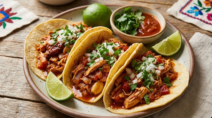 Chicken Tinga Tacos (Tacos de Tinga de Pollo)