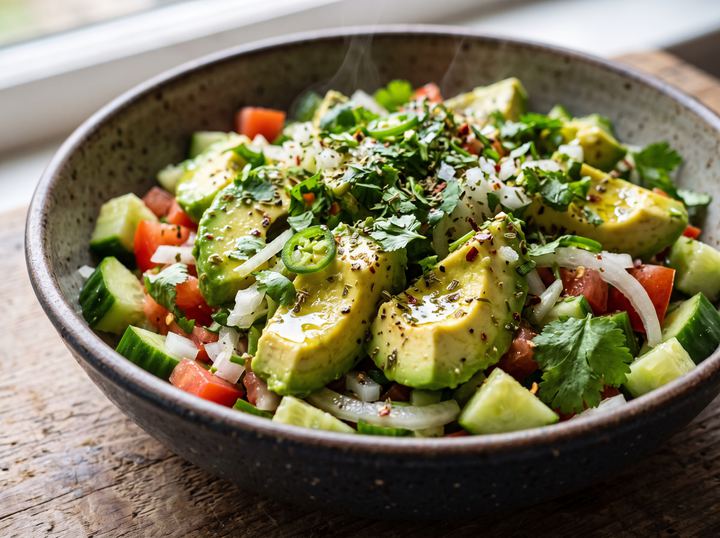 Ensalada de Aguacate y Pepino
