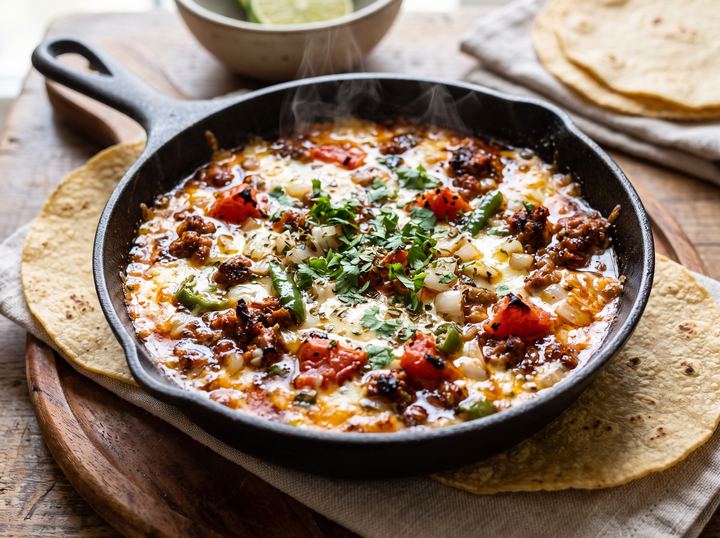 Queso Fundido con Chorizo