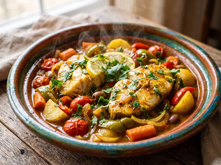 Fish Tagine with Vegetables