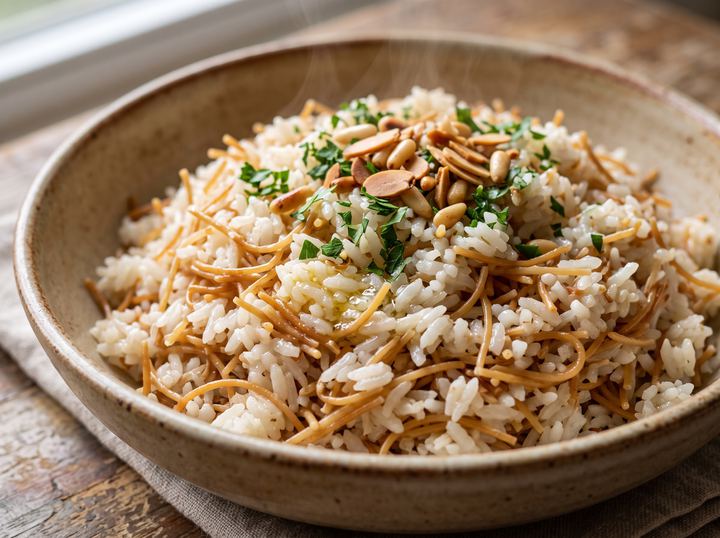 Rice with Vermicelli (Roz b'sh'riya)