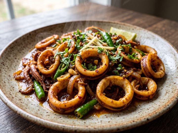 Pakistani Squid Stir-Fry