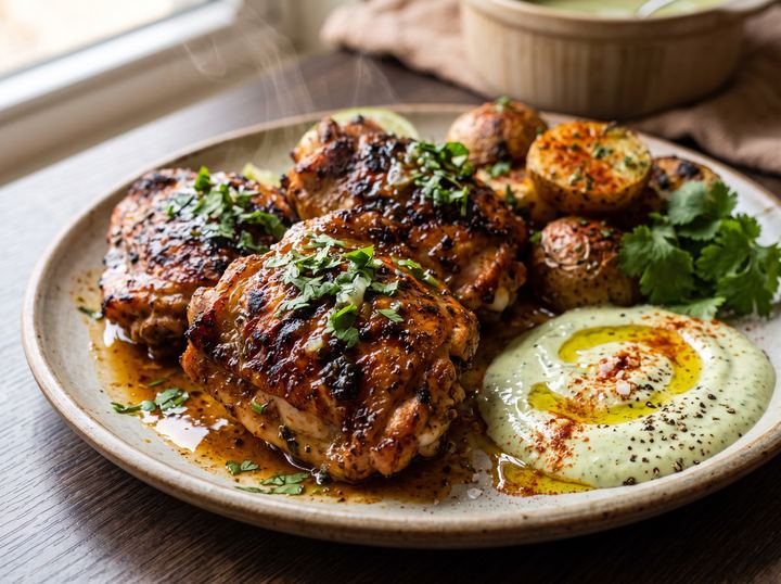 Peruvian Grilled Chicken Thighs