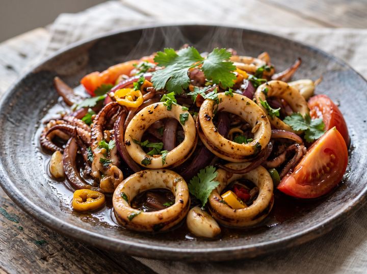 Peruvian Squid Stir-Fry