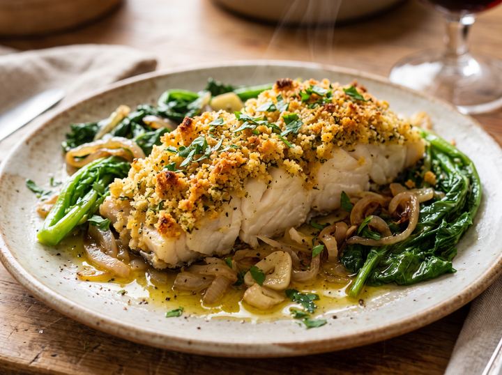 Bacalhau Assado com Broa