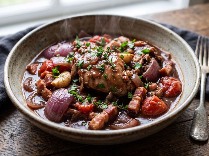 Coelho Guisado à Caçador
