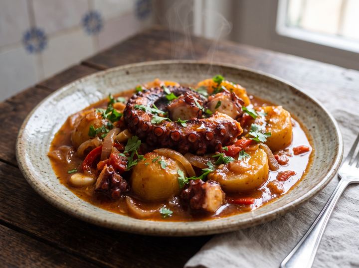 Polvo Guisado com Batatas