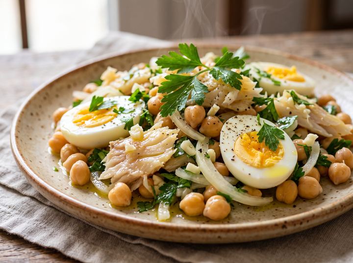 Salada de Bacalhau com Grão-de-Bico