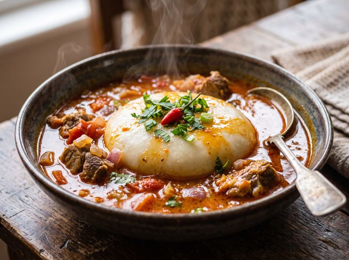 Fufu with Light Soup