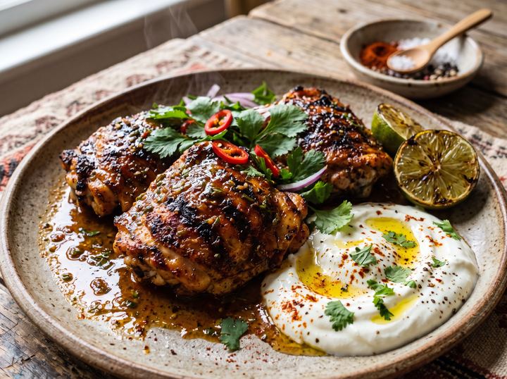 West African Grilled Chicken Thighs