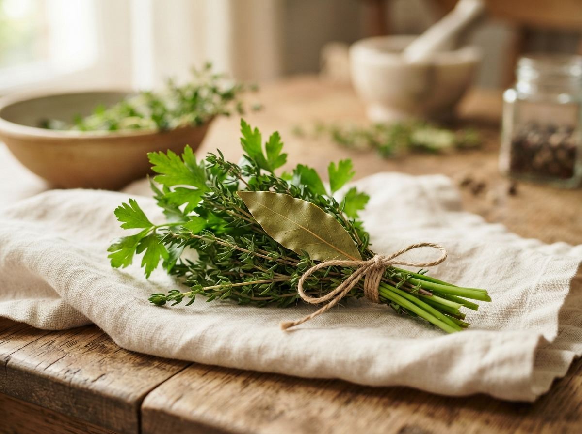 Bouquet garni as it appears in a working ComidaTime pantry.