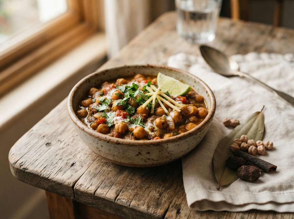 Chole masala as it appears in a working ComidaTime pantry.