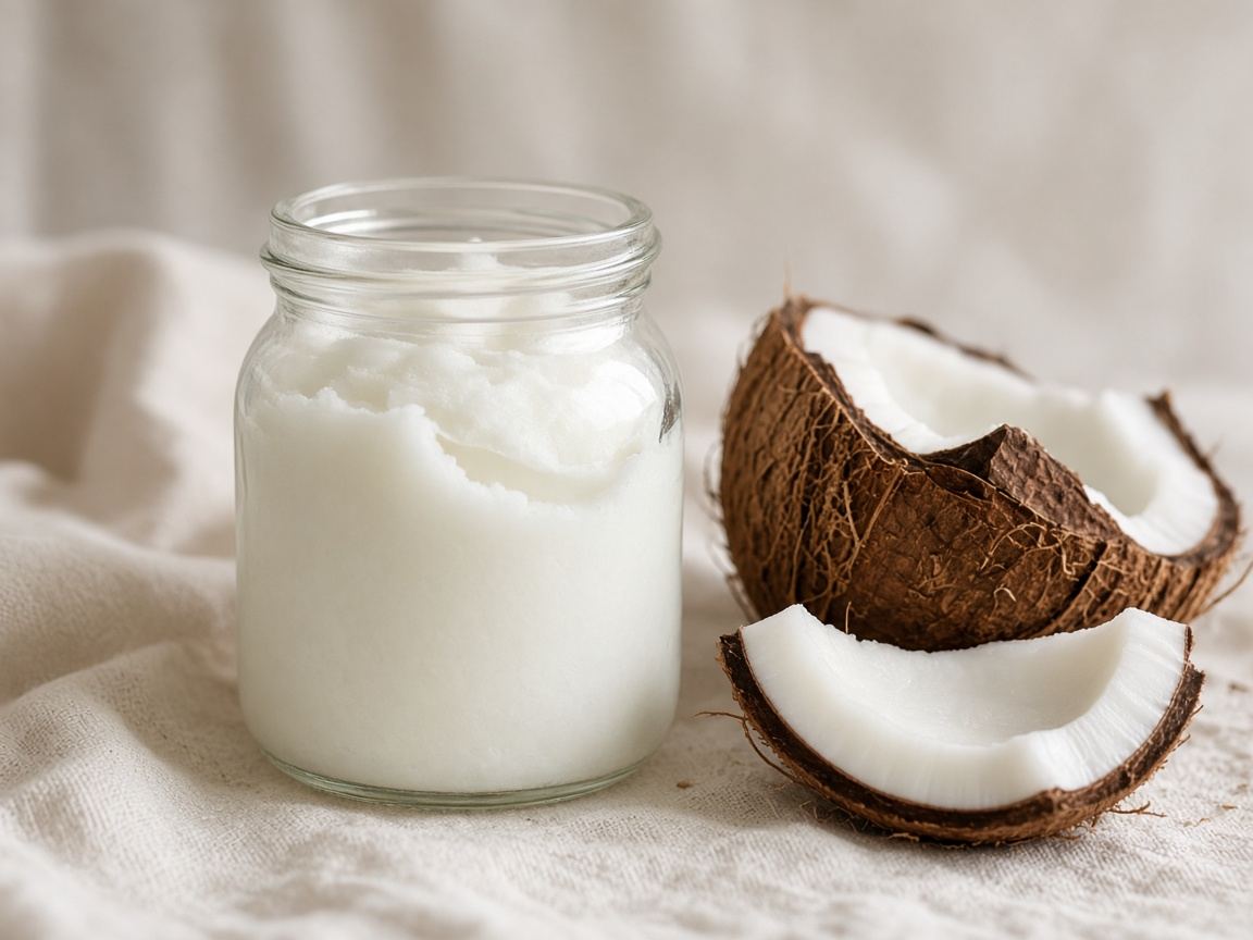 Coconut oil as it appears in a working ComidaTime pantry.