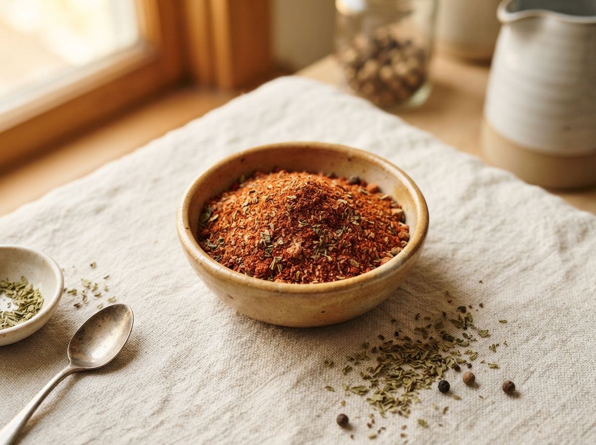 Creole seasoning as it appears in a working ComidaTime pantry.
