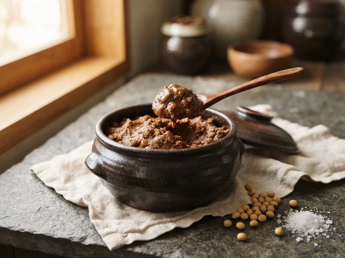 Doenjang as it appears in a working ComidaTime pantry.