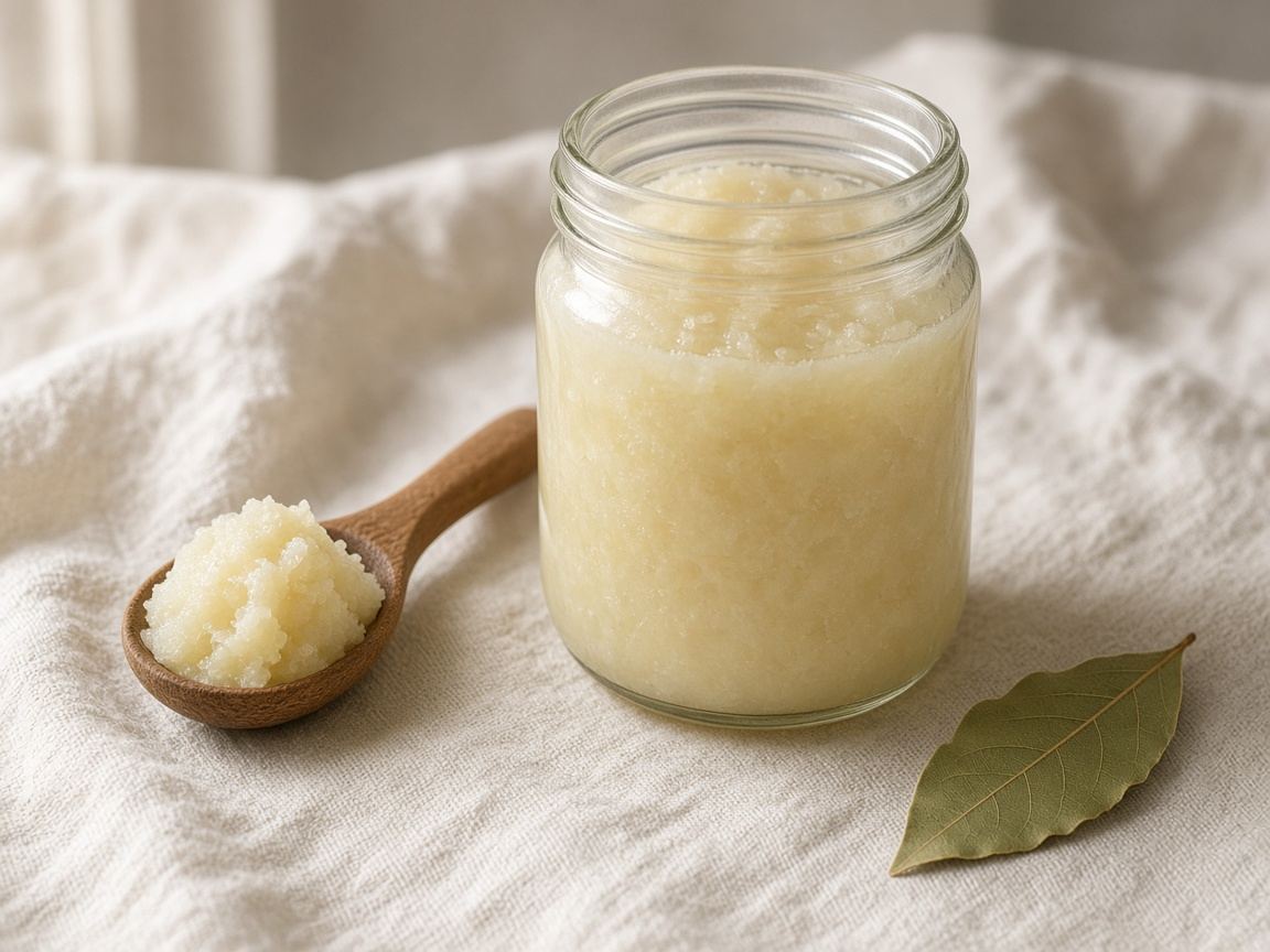Duck fat as it appears in a working ComidaTime pantry.