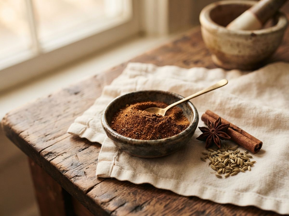 Five-spice as it appears in a working ComidaTime pantry.