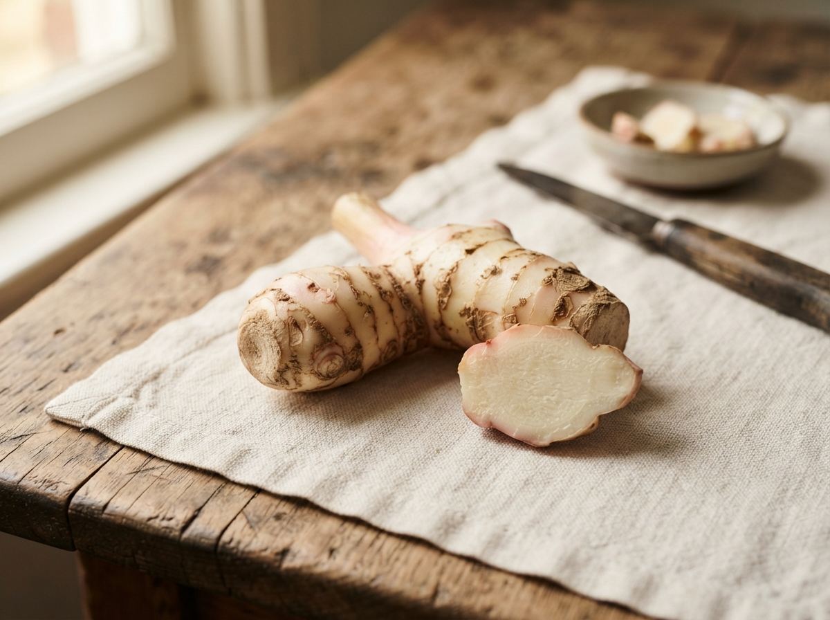 Galangal as it appears in a working ComidaTime pantry.