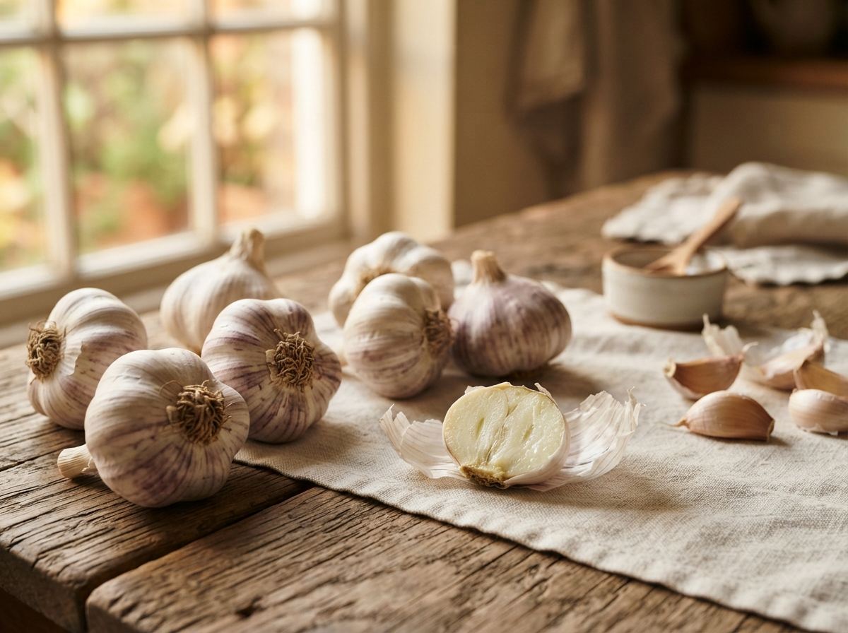Garlic as it appears in a working ComidaTime pantry.