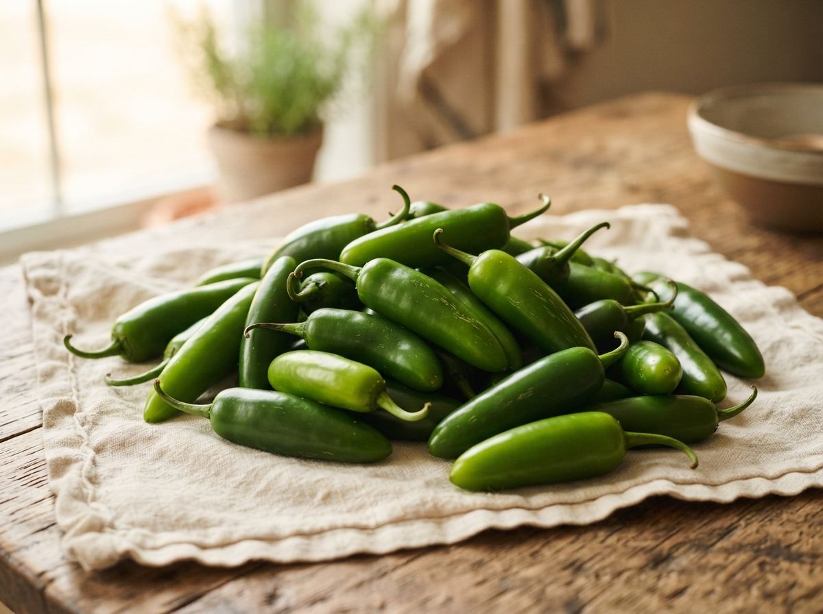 Green chile as it appears in a working ComidaTime pantry.