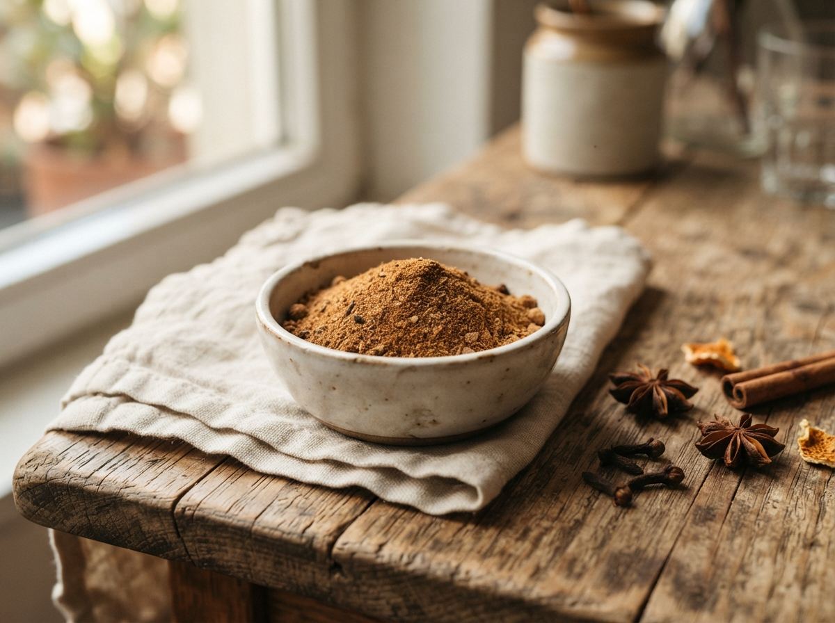 Lebkuchen spice as it appears in a working ComidaTime pantry.