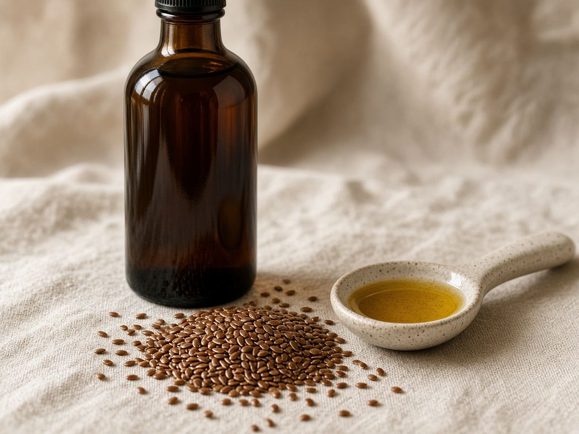 Linseed oil as it appears in a working ComidaTime pantry.