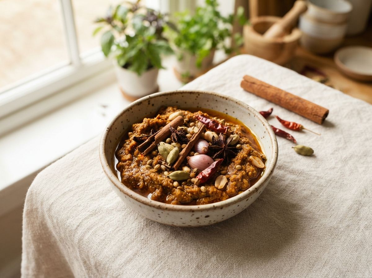 Massaman curry paste as it appears in a working ComidaTime pantry.