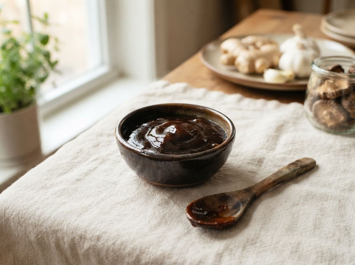 Oyster sauce as it appears in a working ComidaTime pantry.