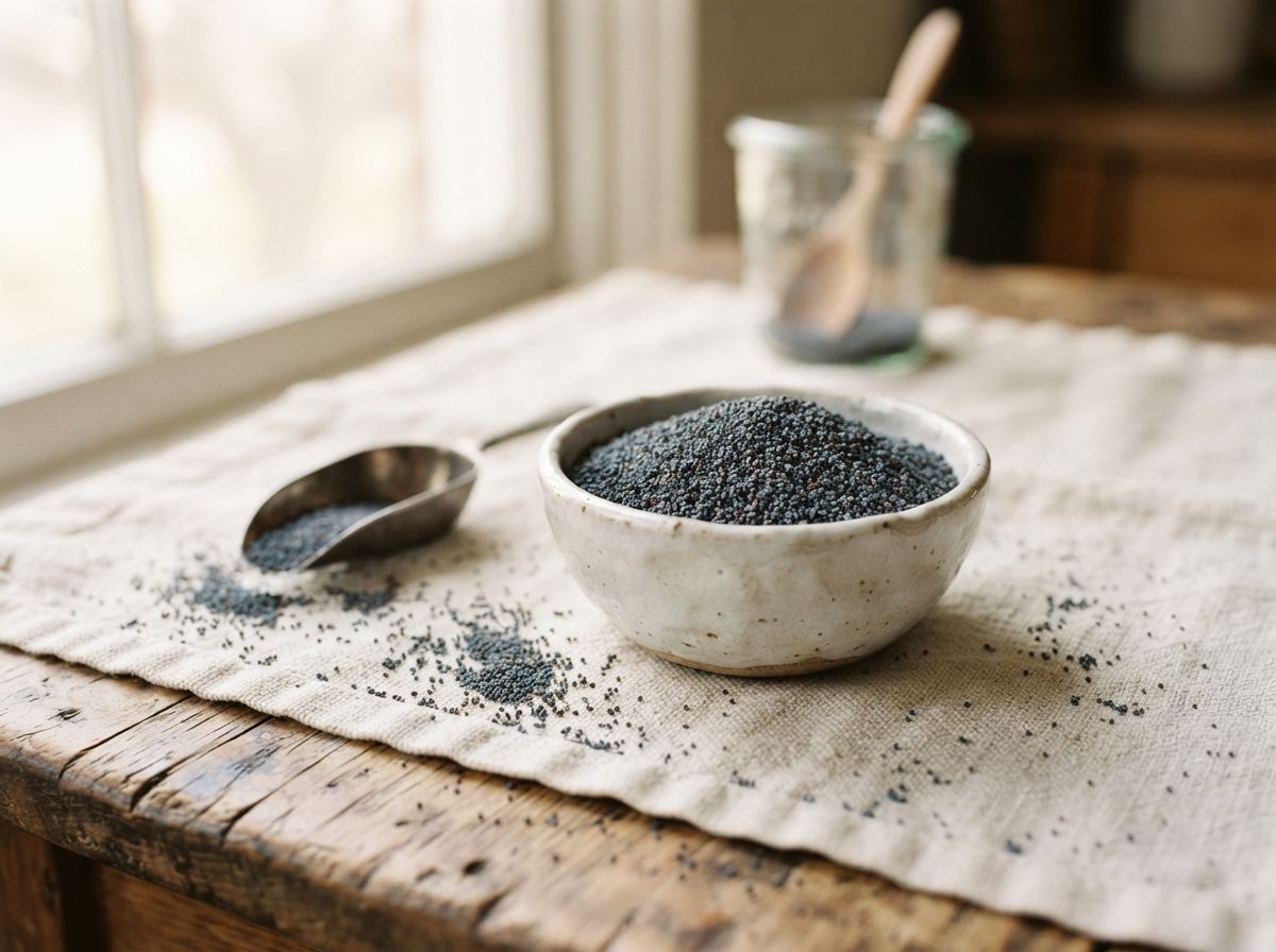 Poppy seed as it appears in a working ComidaTime pantry.