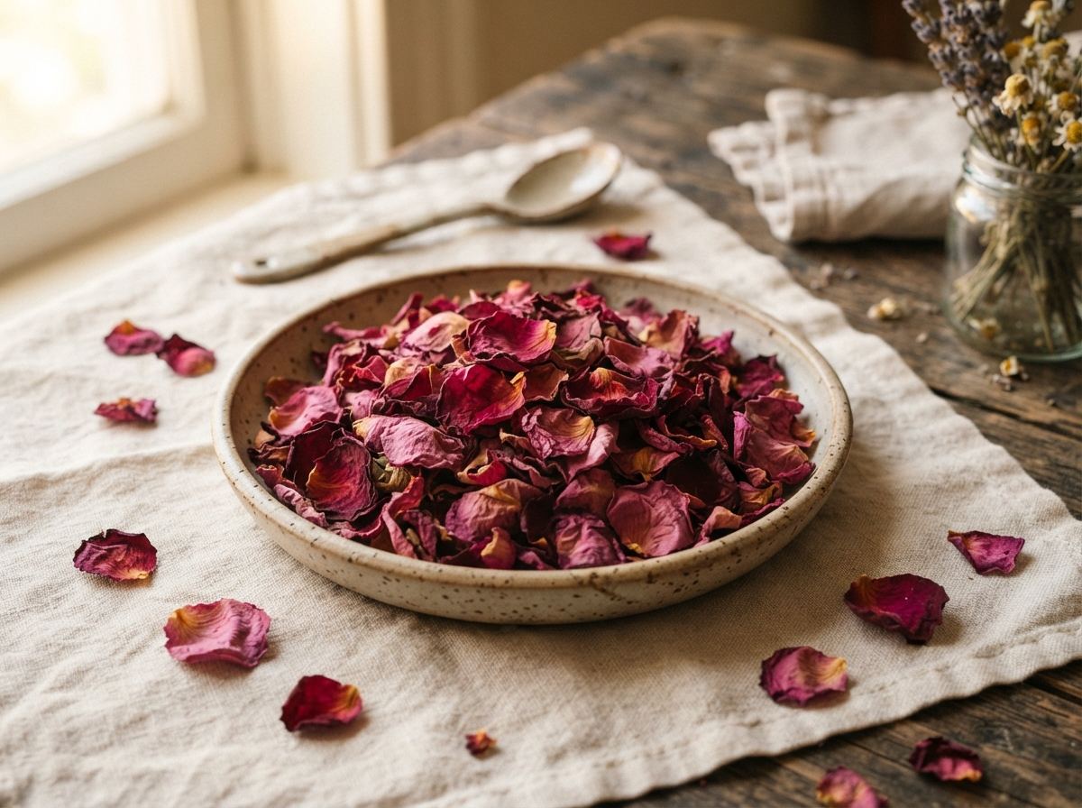 Rose petal as it appears in a working ComidaTime pantry.