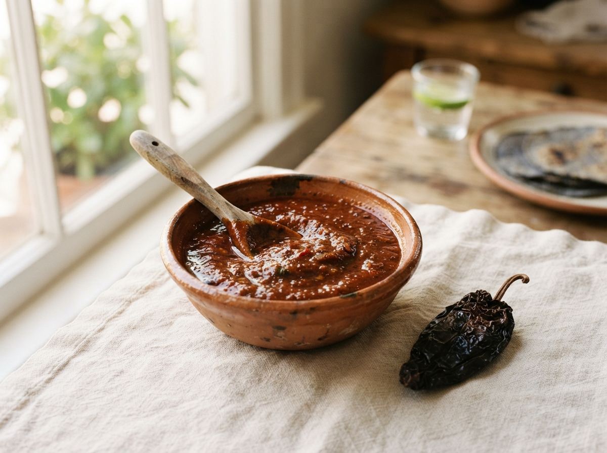 Salsa de chipotle as it appears in a working ComidaTime pantry.