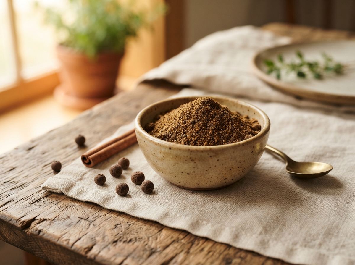 Seven-spice as it appears in a working ComidaTime pantry.