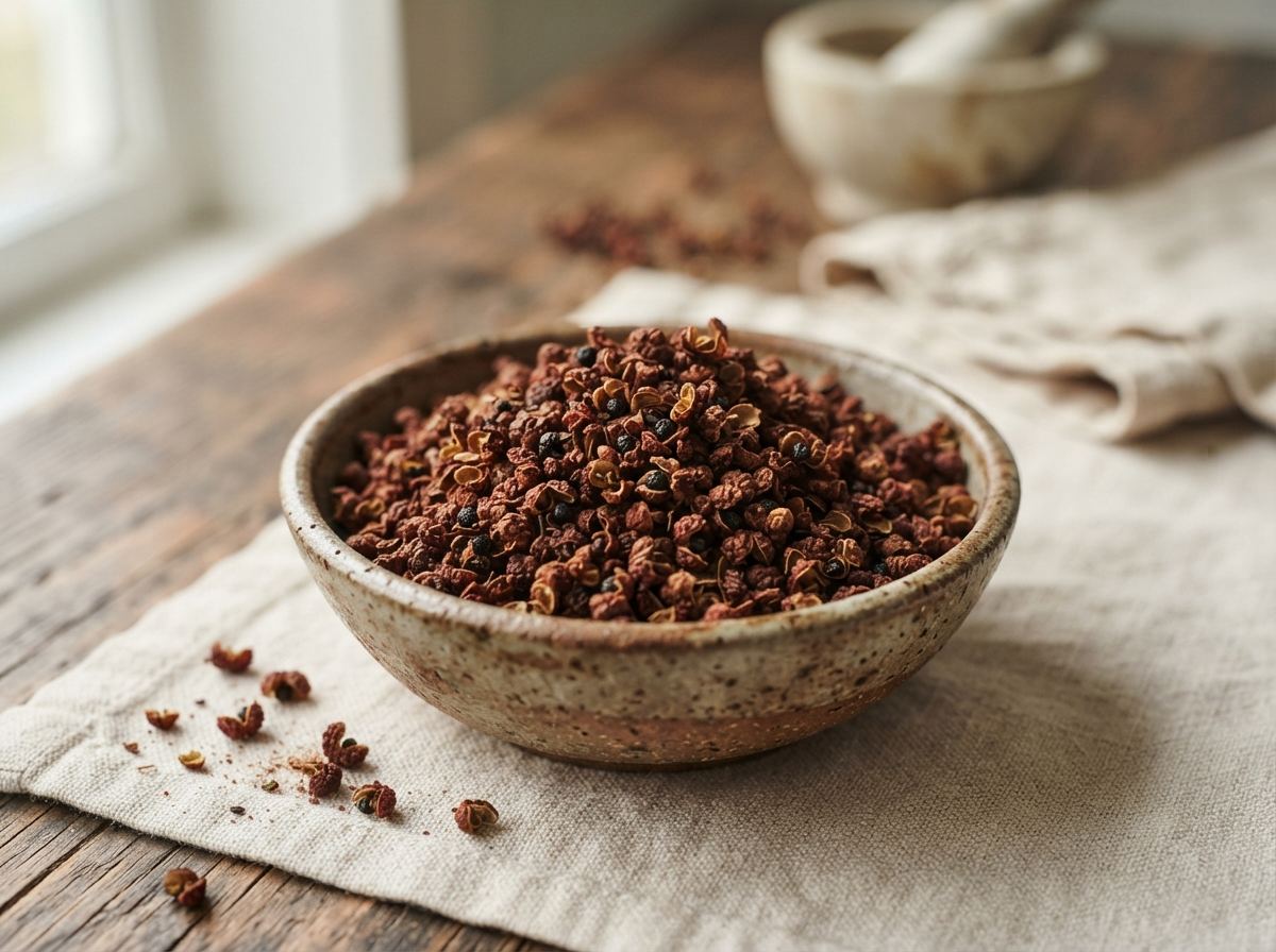 Sichuan pepper as it appears in a working ComidaTime pantry.