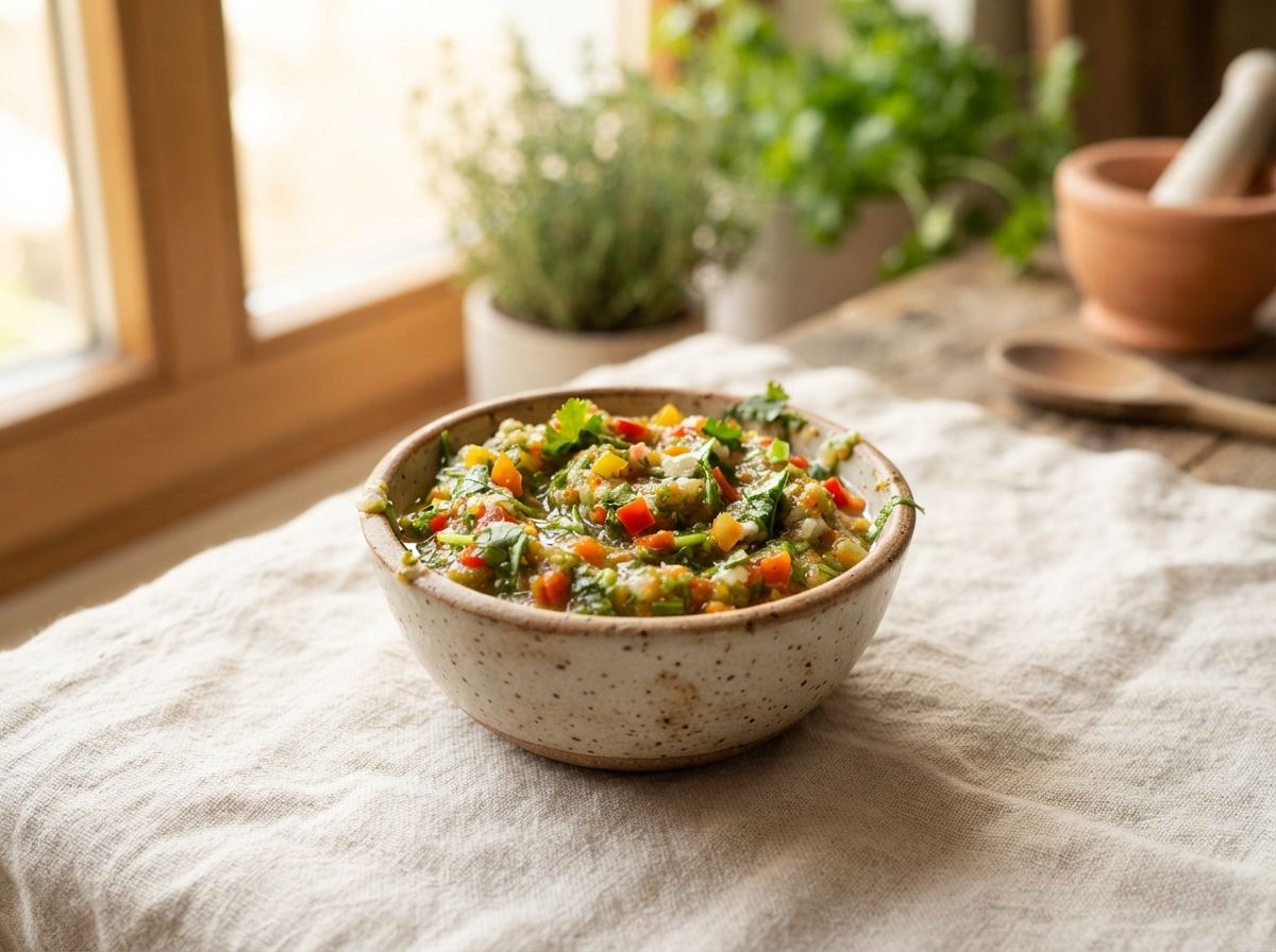 Sofrito as it appears in a working ComidaTime pantry.
