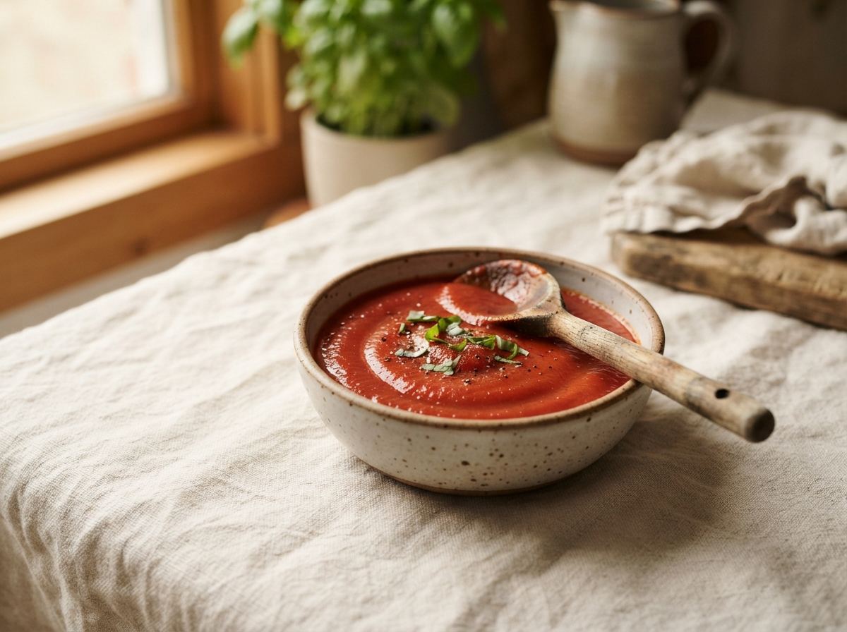 Tomato sauce as it appears in a working ComidaTime pantry.