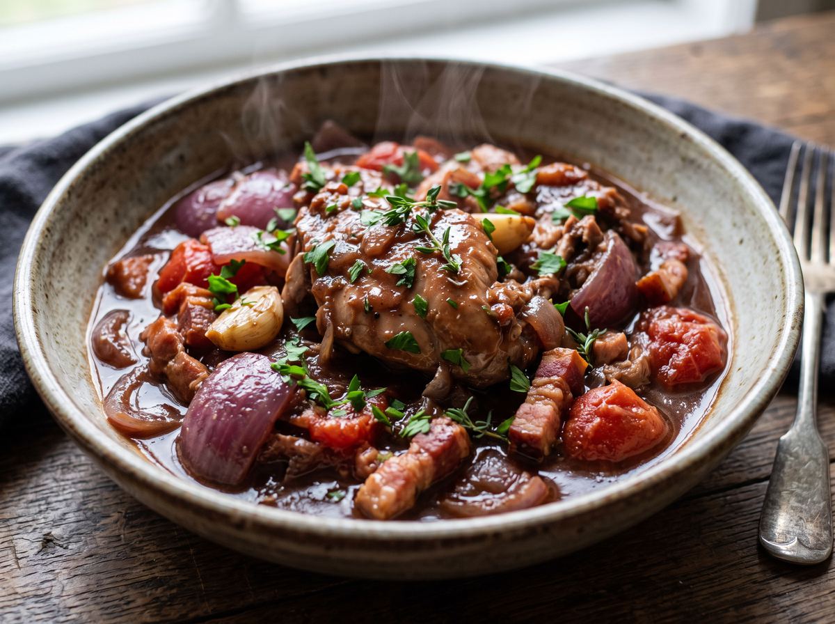 Coelho Guisado à Caçador