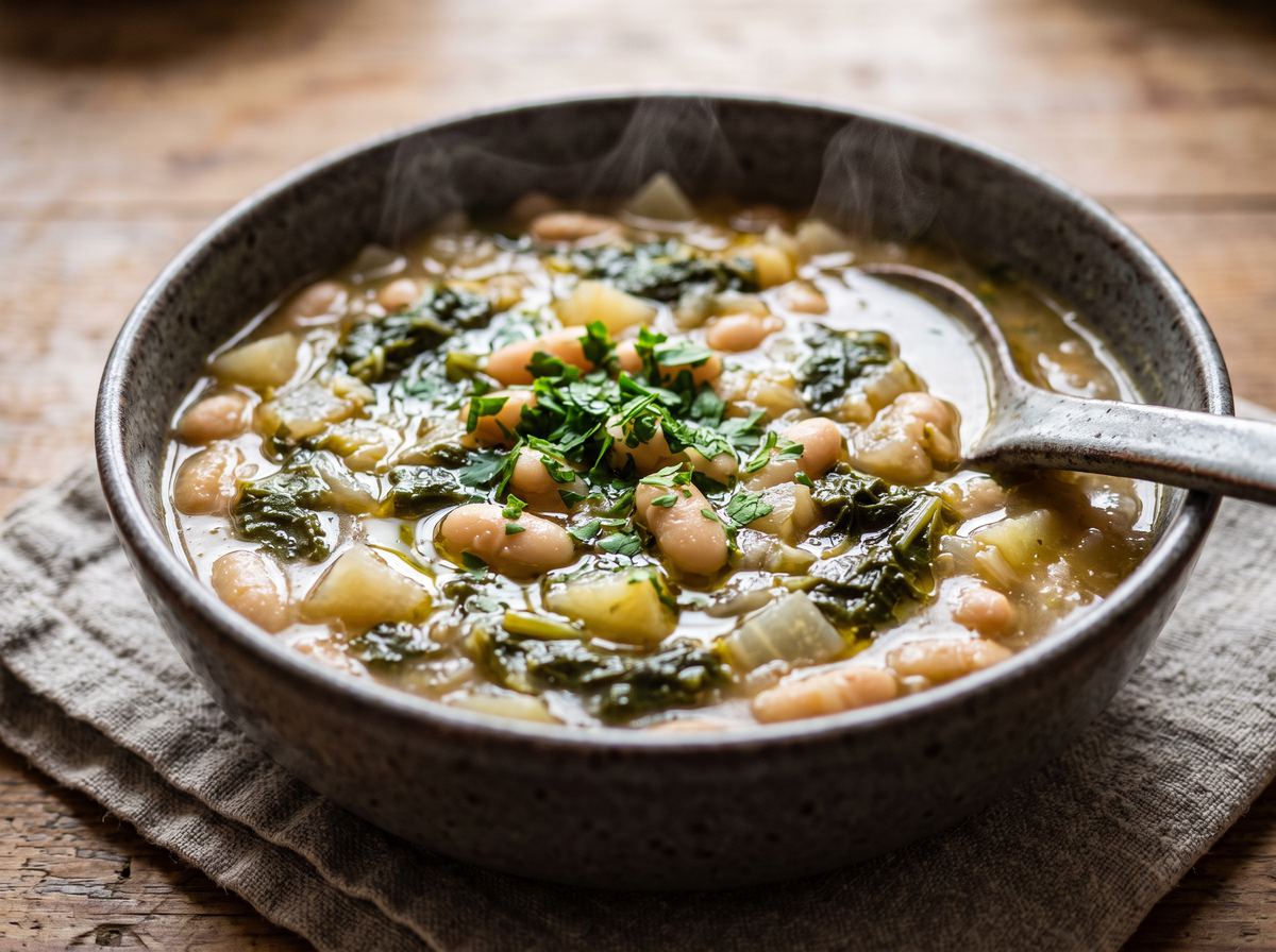 Sopa de Nabos com Feijão-Branco